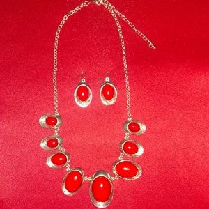 Necklace and earrings